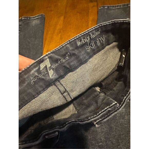 Seven7 Jeans Women's 24” Blue High Rise Slim Straight Stretch Denim Pants - Picture 4 of 9